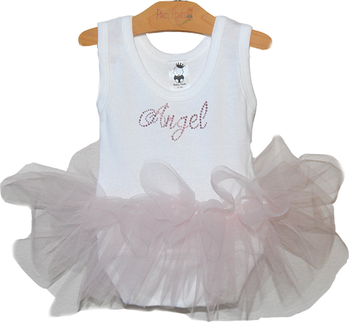 Angel Tutu poof Onesie