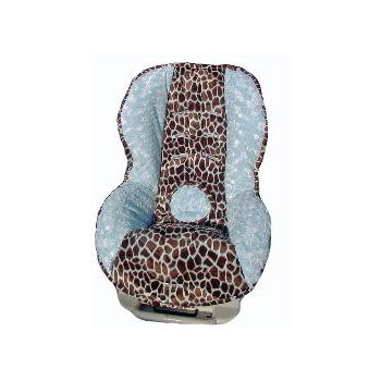 Blue Giraffe Toddler Car Seat Cover