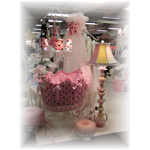 Pink and Chocolate Silk Cradle Linen