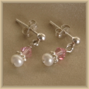 Crystal and Pearl Earrings